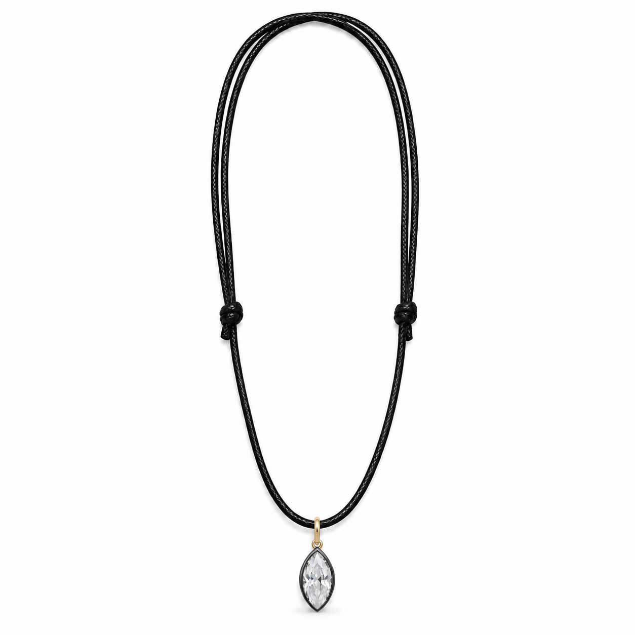 Noir Marquise Cord Necklace