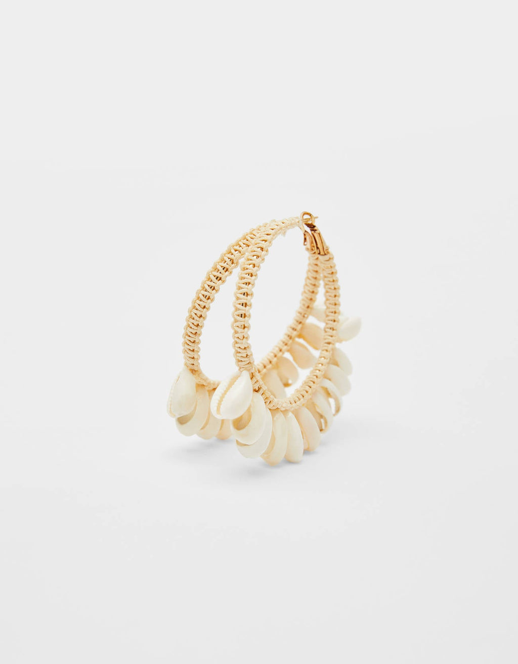 Crazybeautiful Seashell hoop earrings