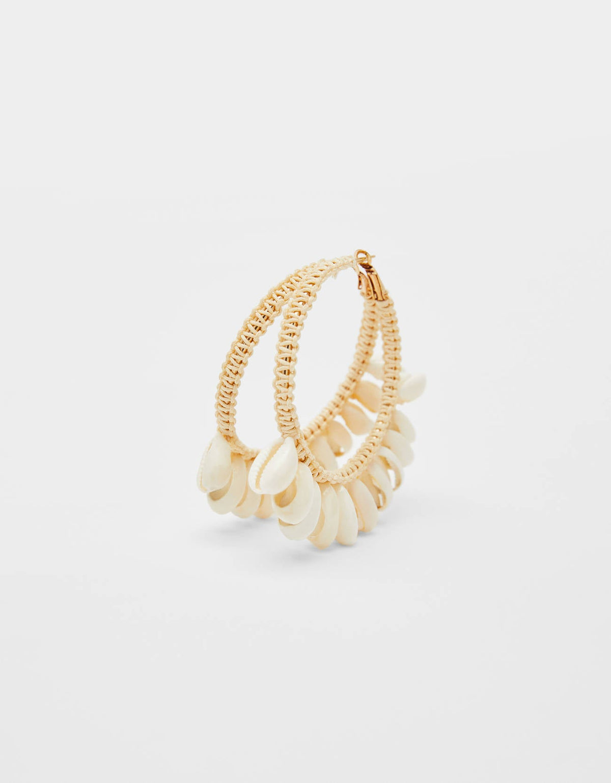 Crazybeautiful Seashell hoop earrings