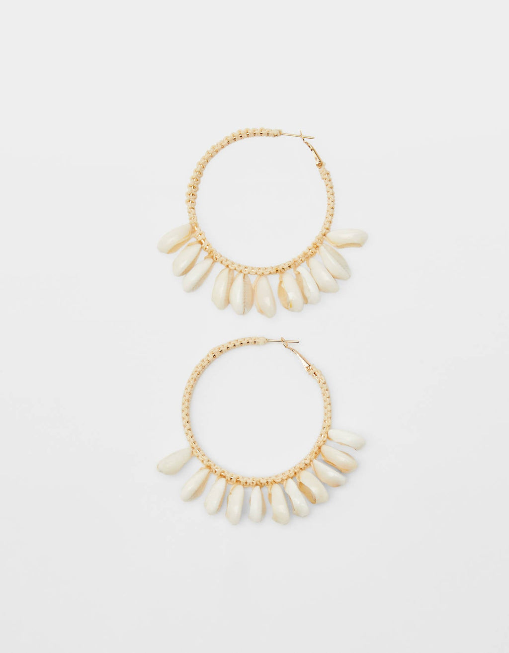 Crazybeautiful Seashell hoop earrings