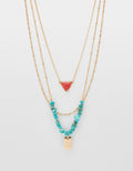 Crazybeautiful Set of necklaces with stone motifs