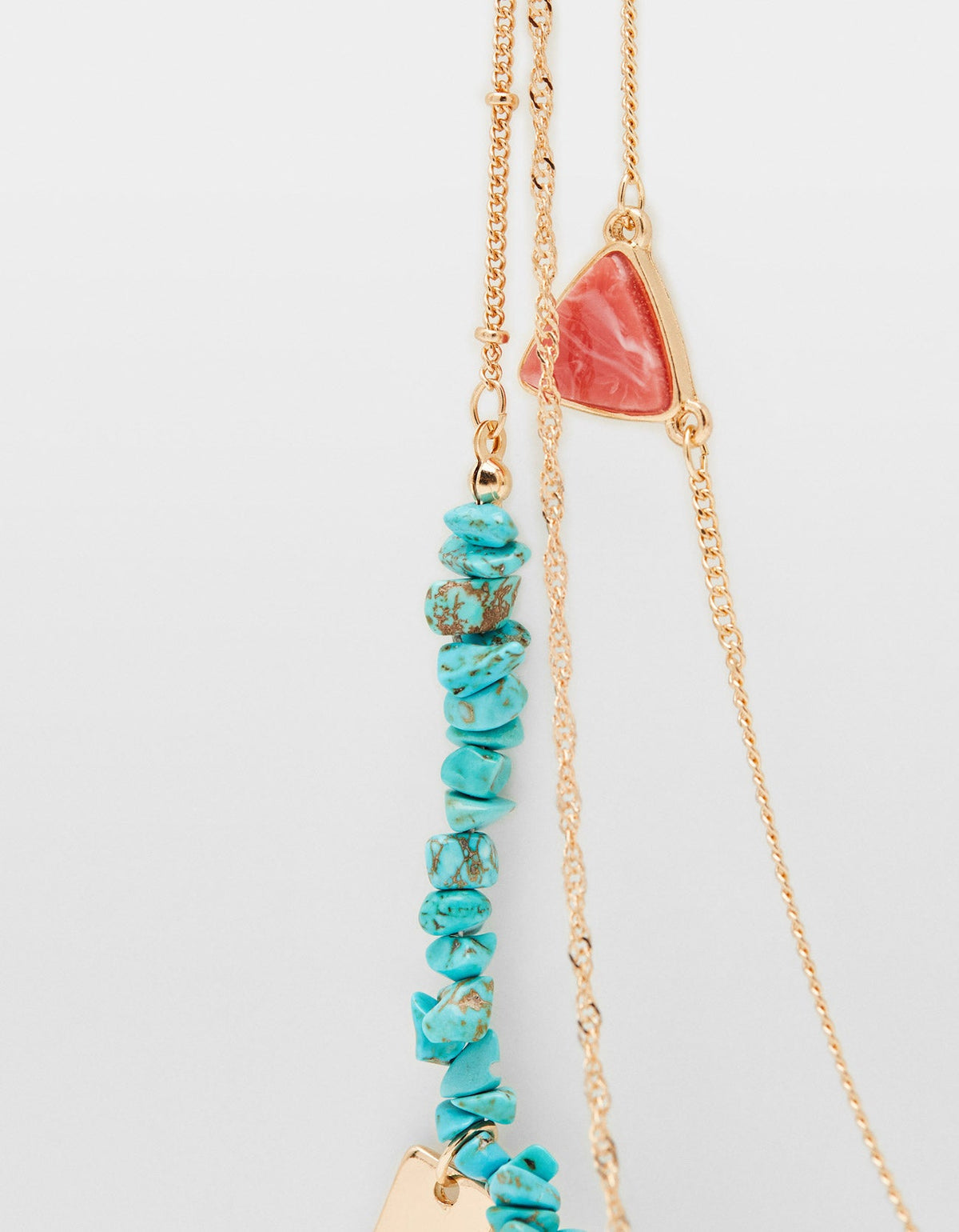 Crazybeautiful Set of necklaces with stone motifs