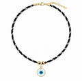 Evil Eye Cord Pendant Necklace