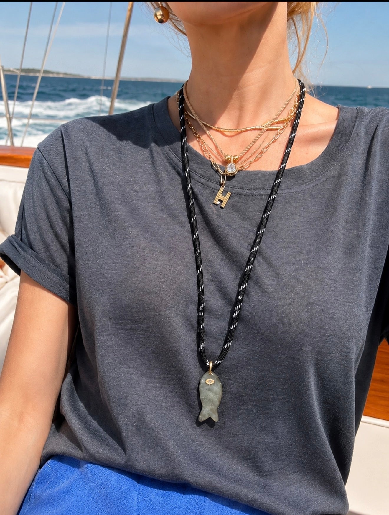 Twilight Tide Fish Cord Necklace
