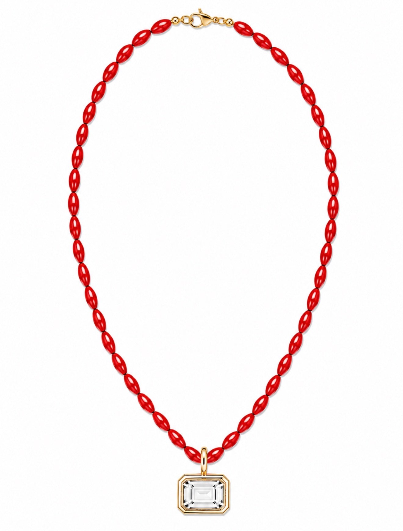 Scarlet Keepsake Beaded Necklace