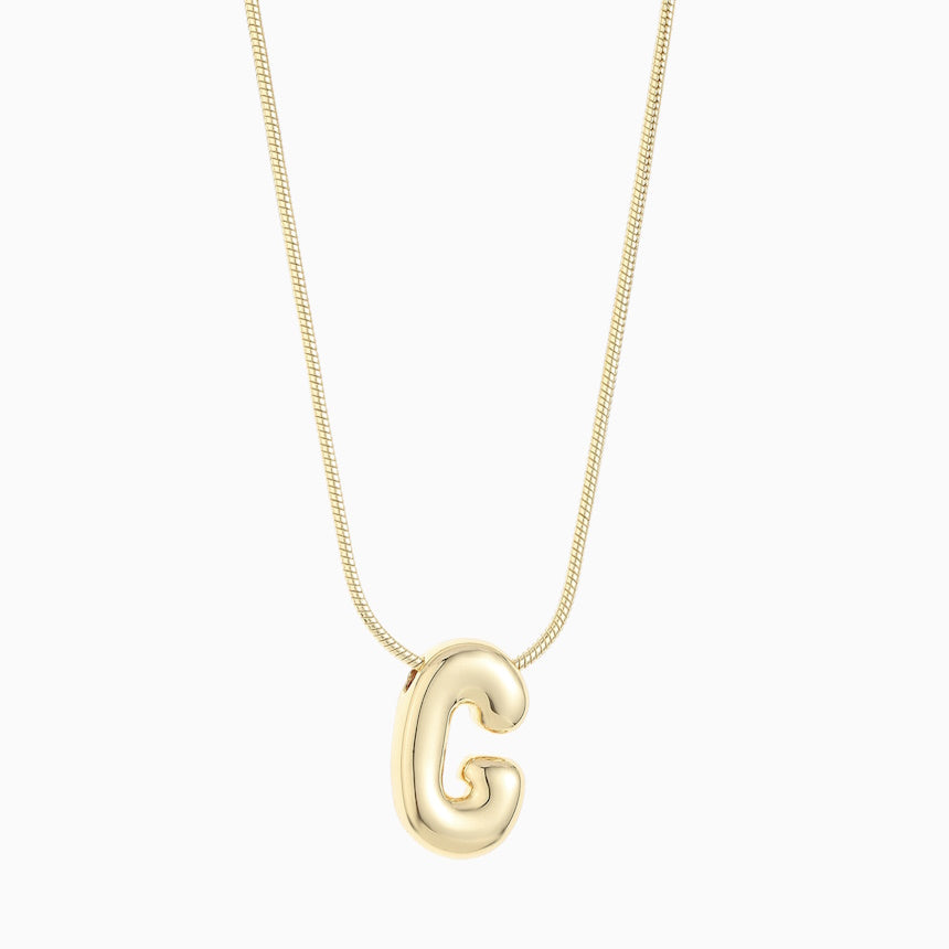 Large Balloon Initial Necklace