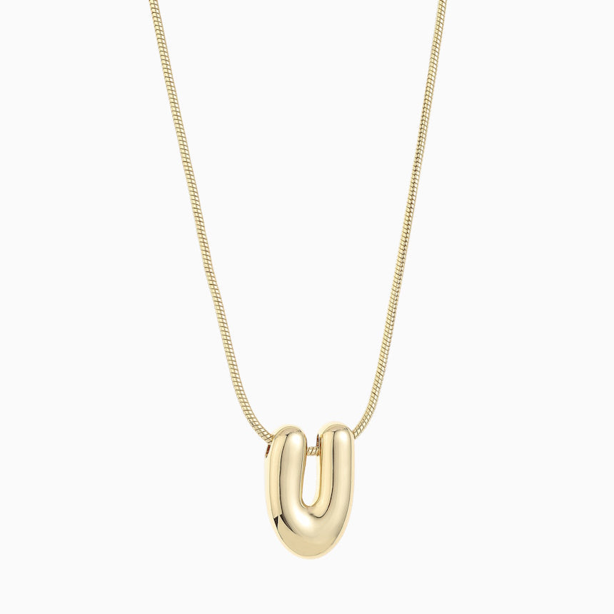 Large Balloon Initial Necklace