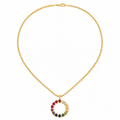 Rainbow Halo Necklace