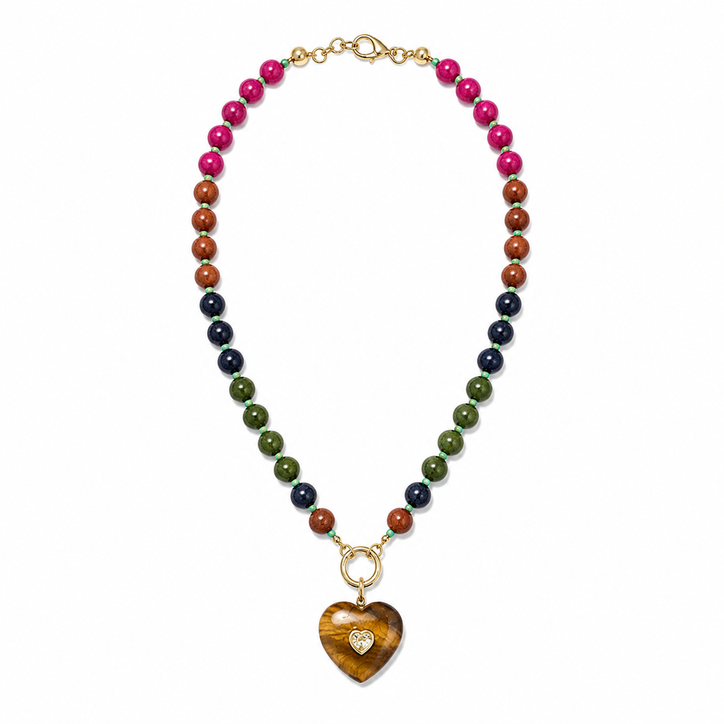 Tiger Muse Heart Neckace