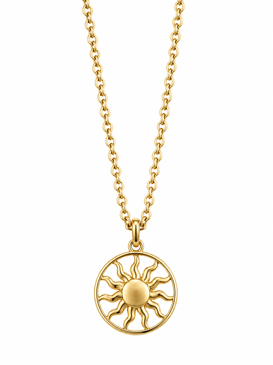 Solene Sun Medallion Necklace