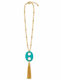 Turquoise Cove Tassel Necklace