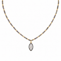 The Noir Marquise Beaded Necklace