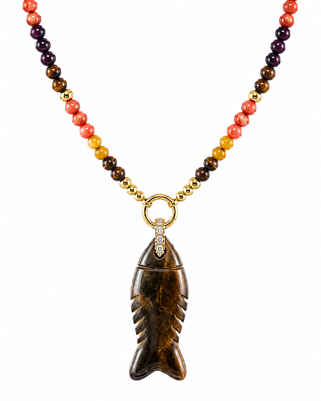 Cove Fish Beaded Necklace