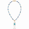 Azure Fish Beaded Necklace