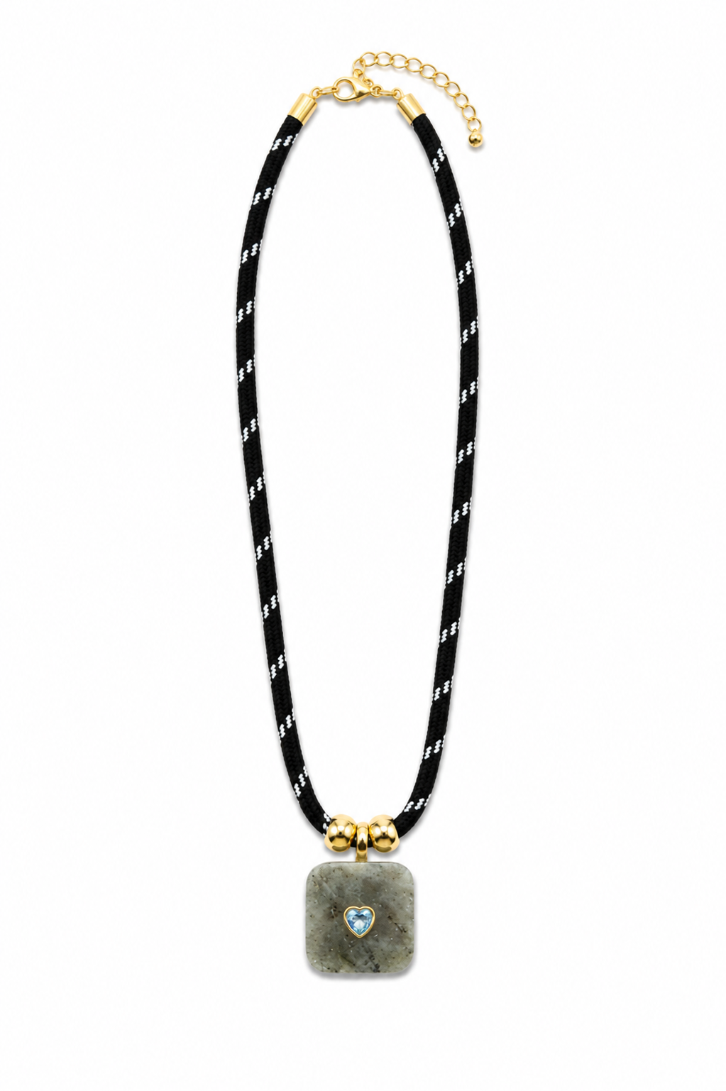 Slate Heart Cord Necklace