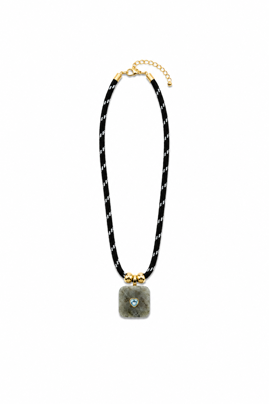 Slate Heart Cord Necklace
