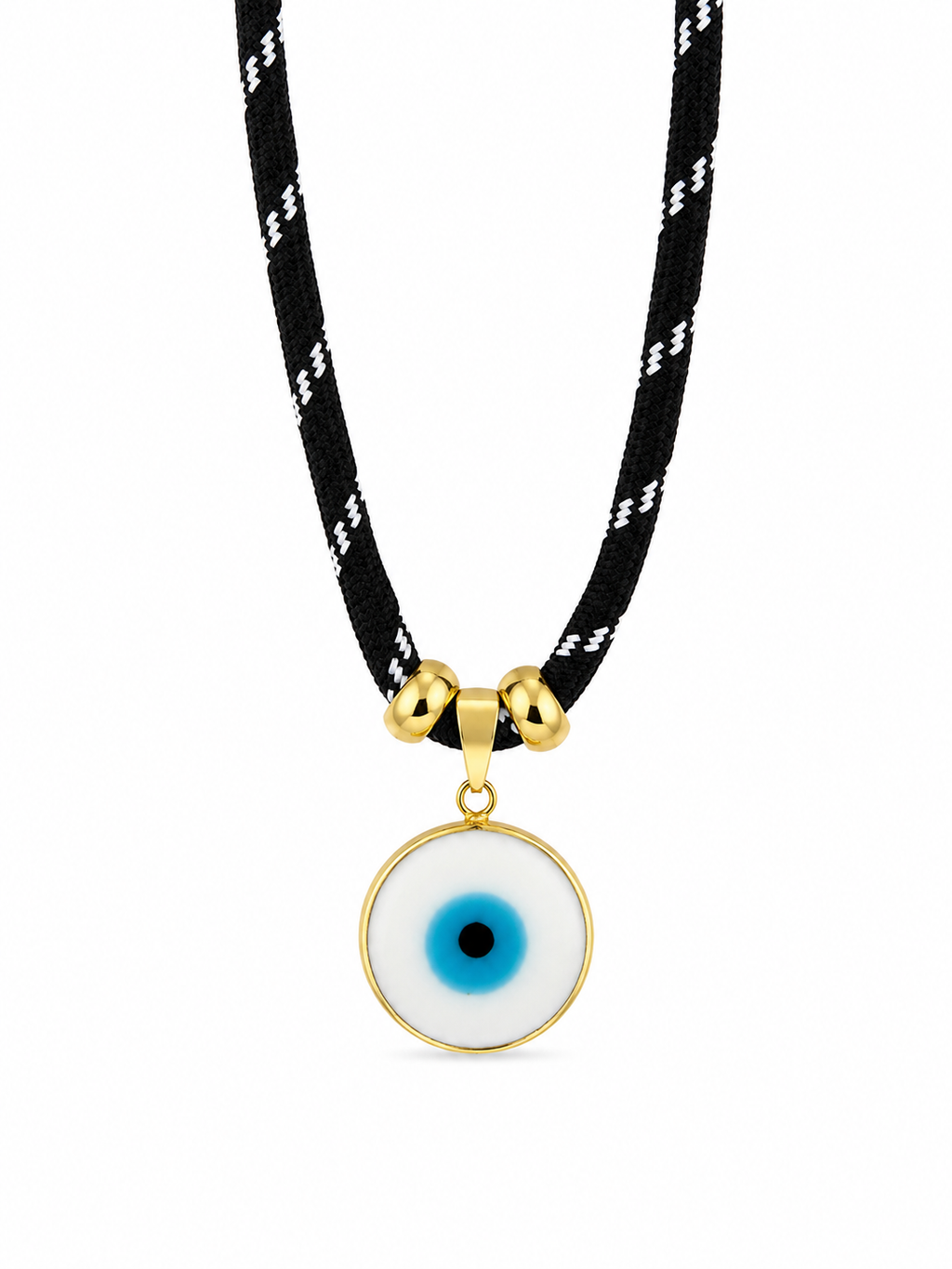 Evil Eye Cord Pendant Necklace