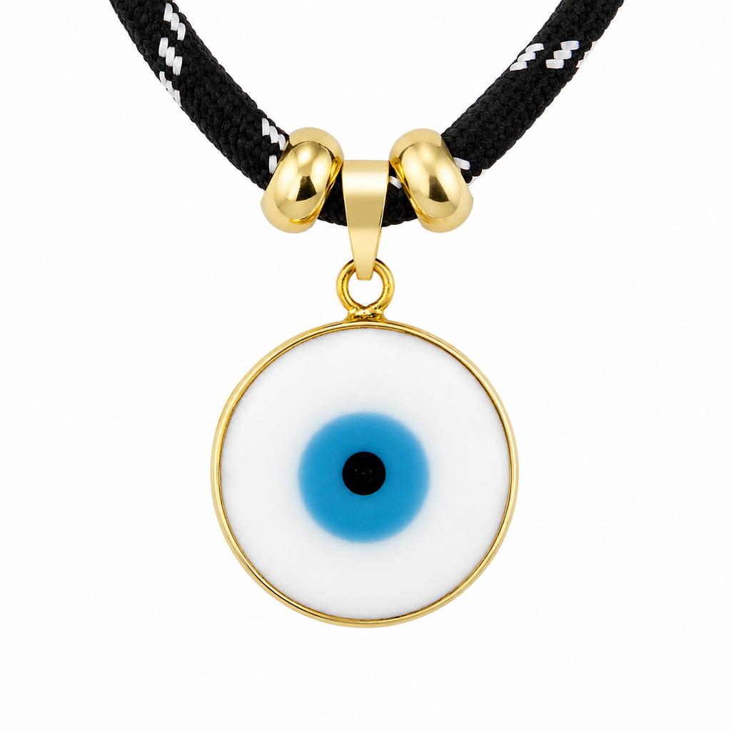 Evil Eye Cord Pendant Necklace