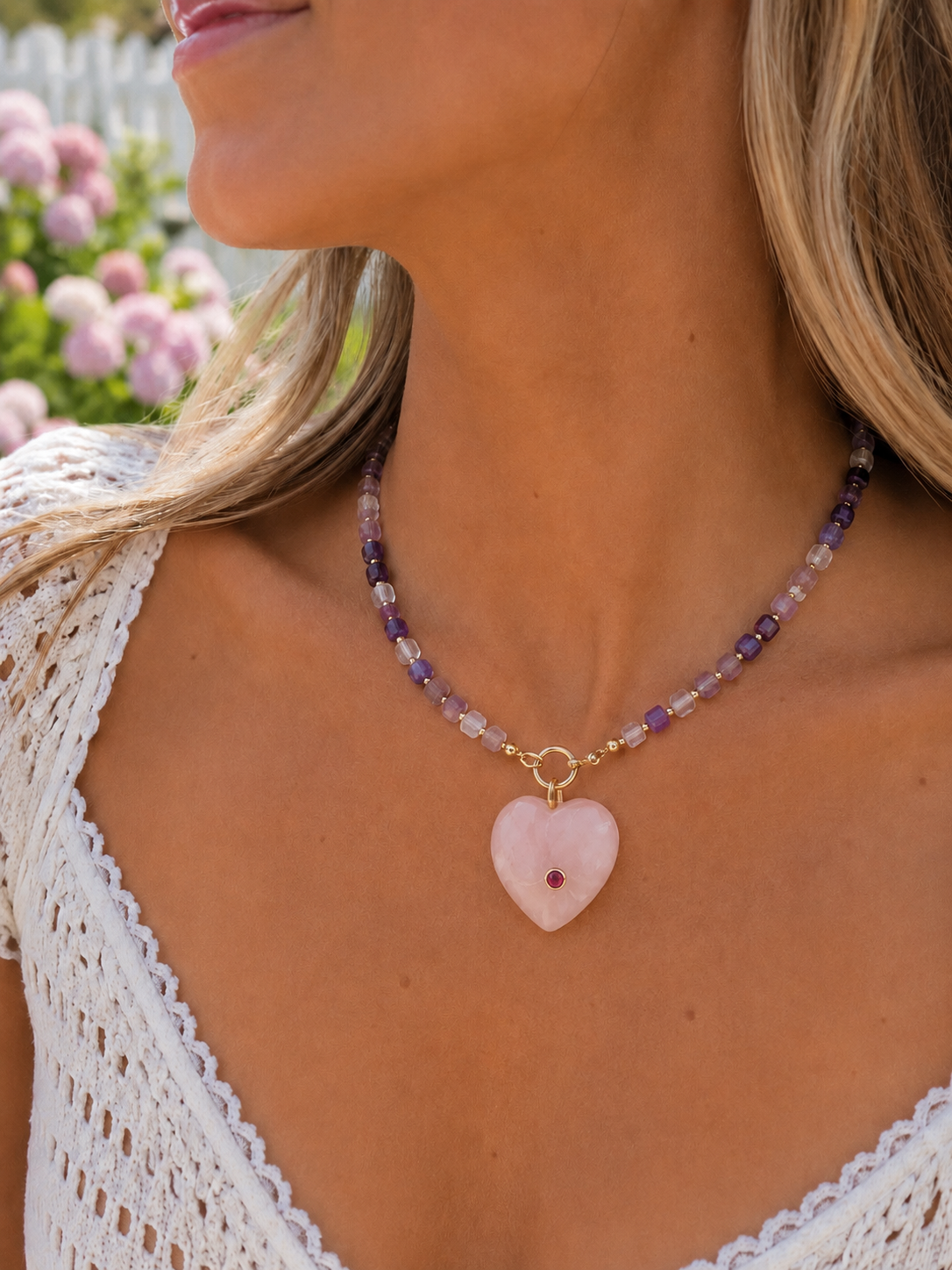 Lilac Love Convertible Beaded Necklace