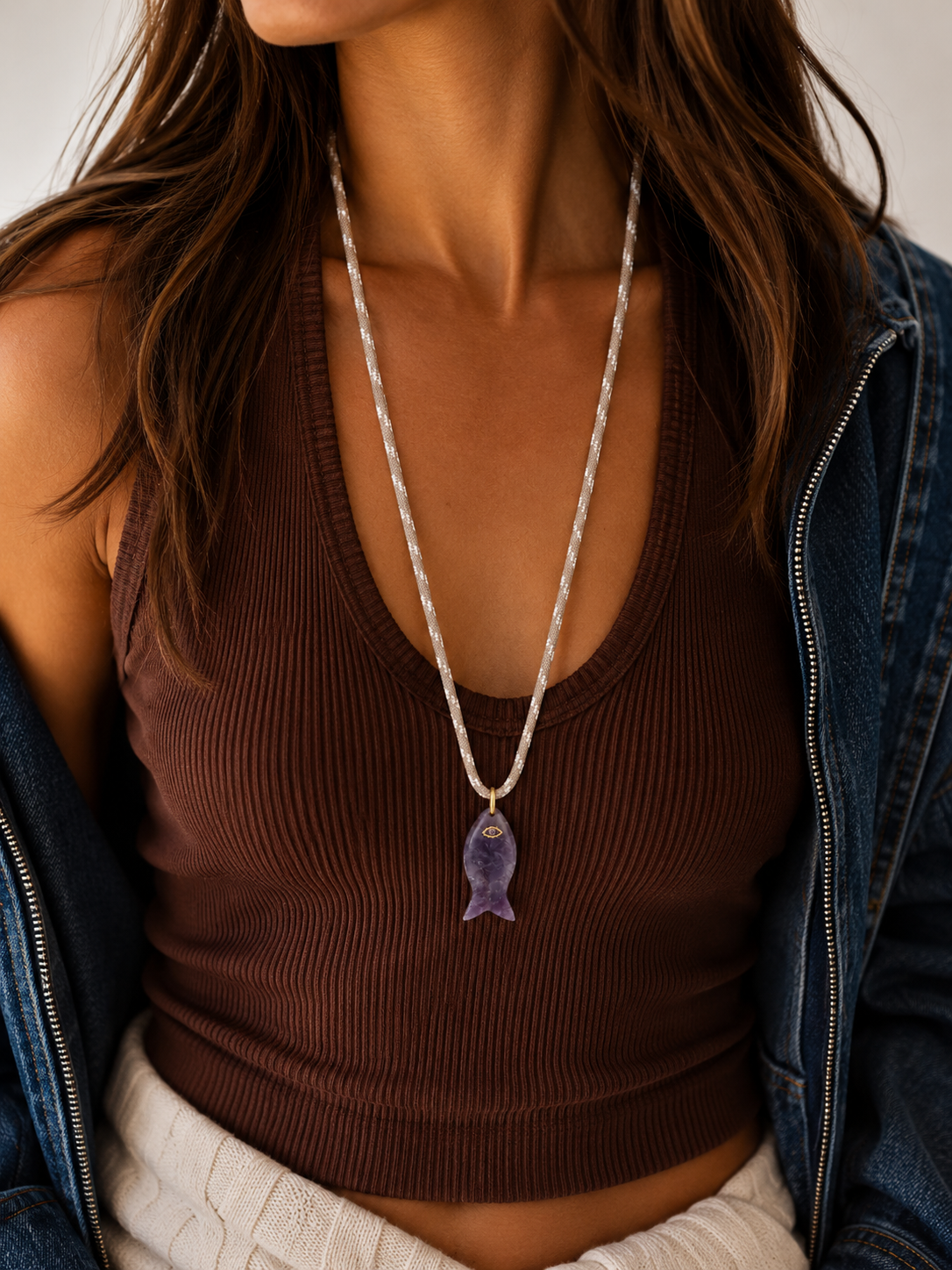 Twilight Tide Fish Cord Necklace