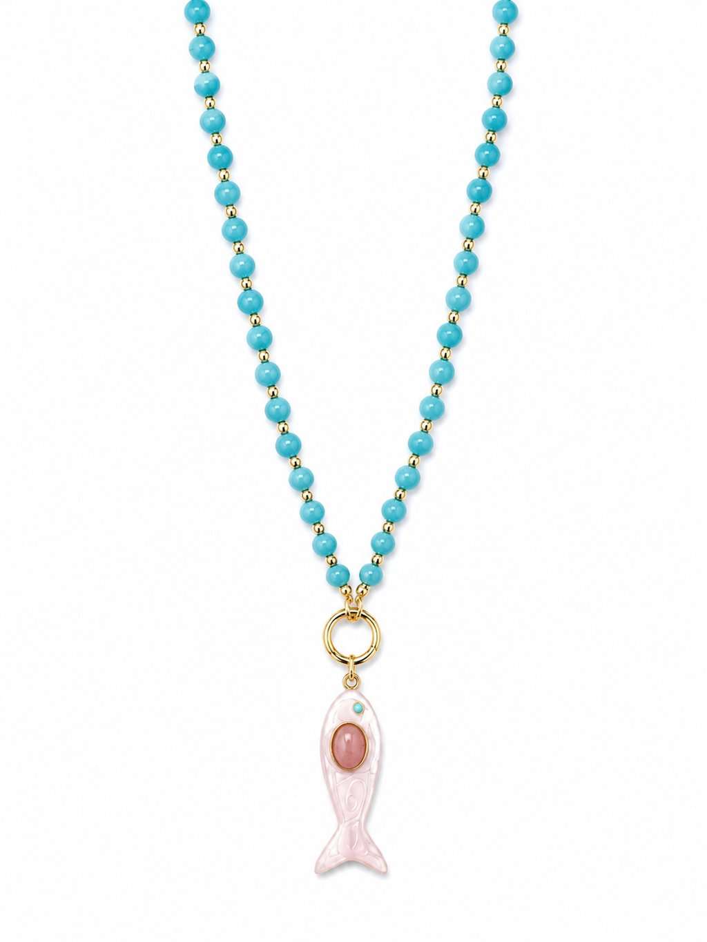 Rosé Catch Beaded Necklace
