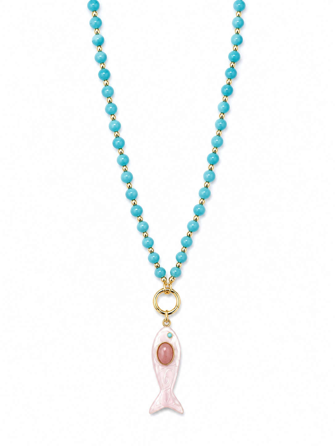 Rosé Catch Beaded Necklace