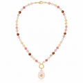 Rose Pear Pendant Necklace