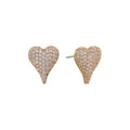 The Amore Pavé Heart Studs