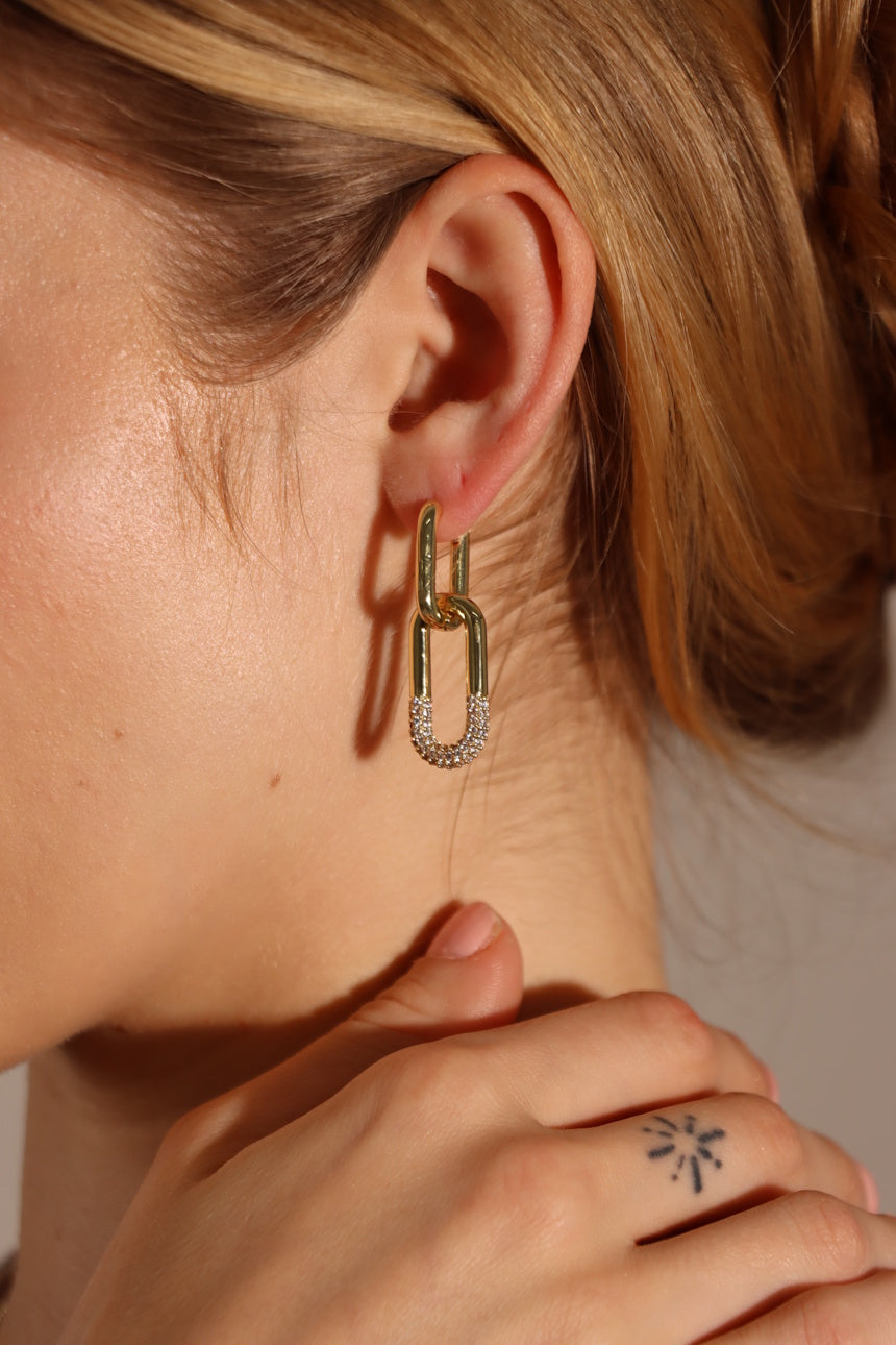 Pavé Link Convertible Earrings