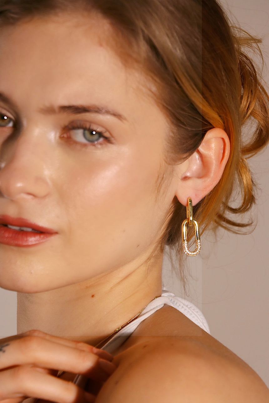 Pavé Link Convertible Earrings
