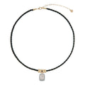 Noir Drop Rope Twist Necklace