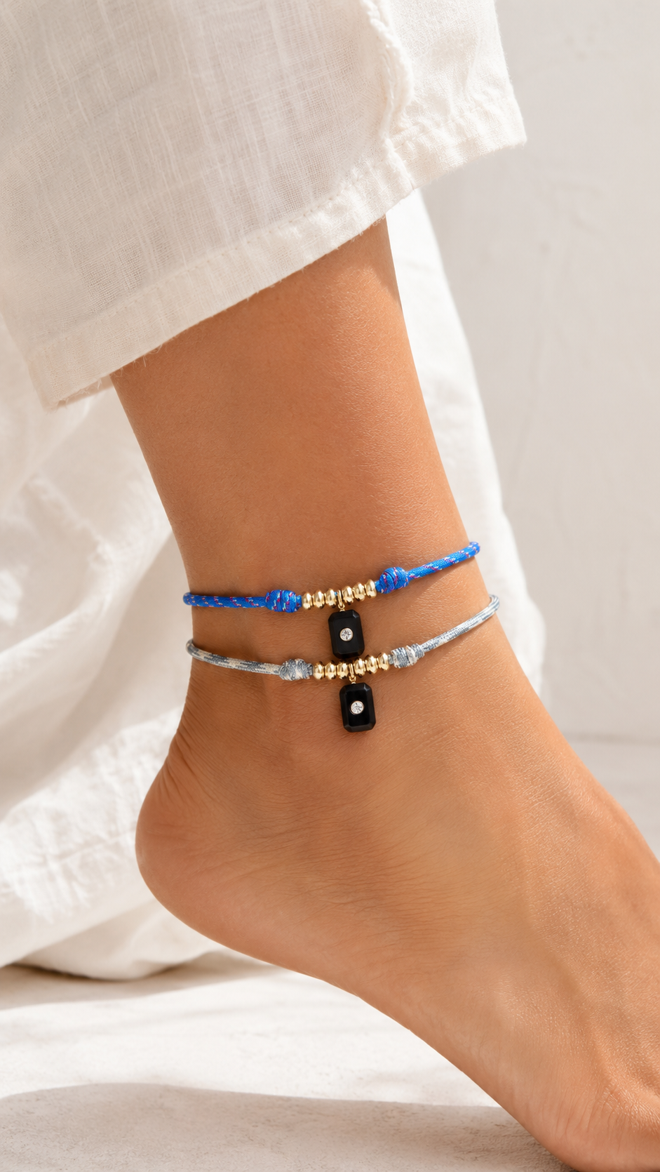 Sea Glass Drift Charm Anklet