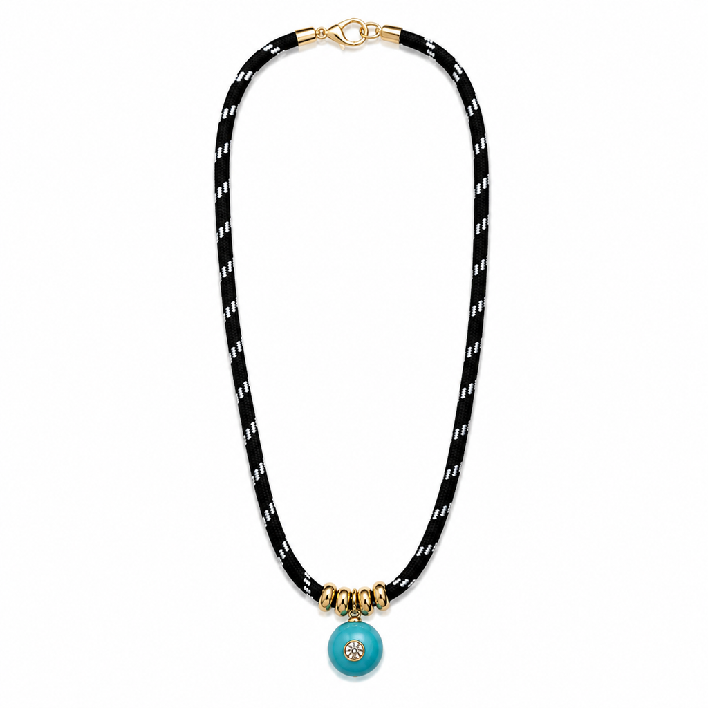 Turquoise Tide Cord Necklace